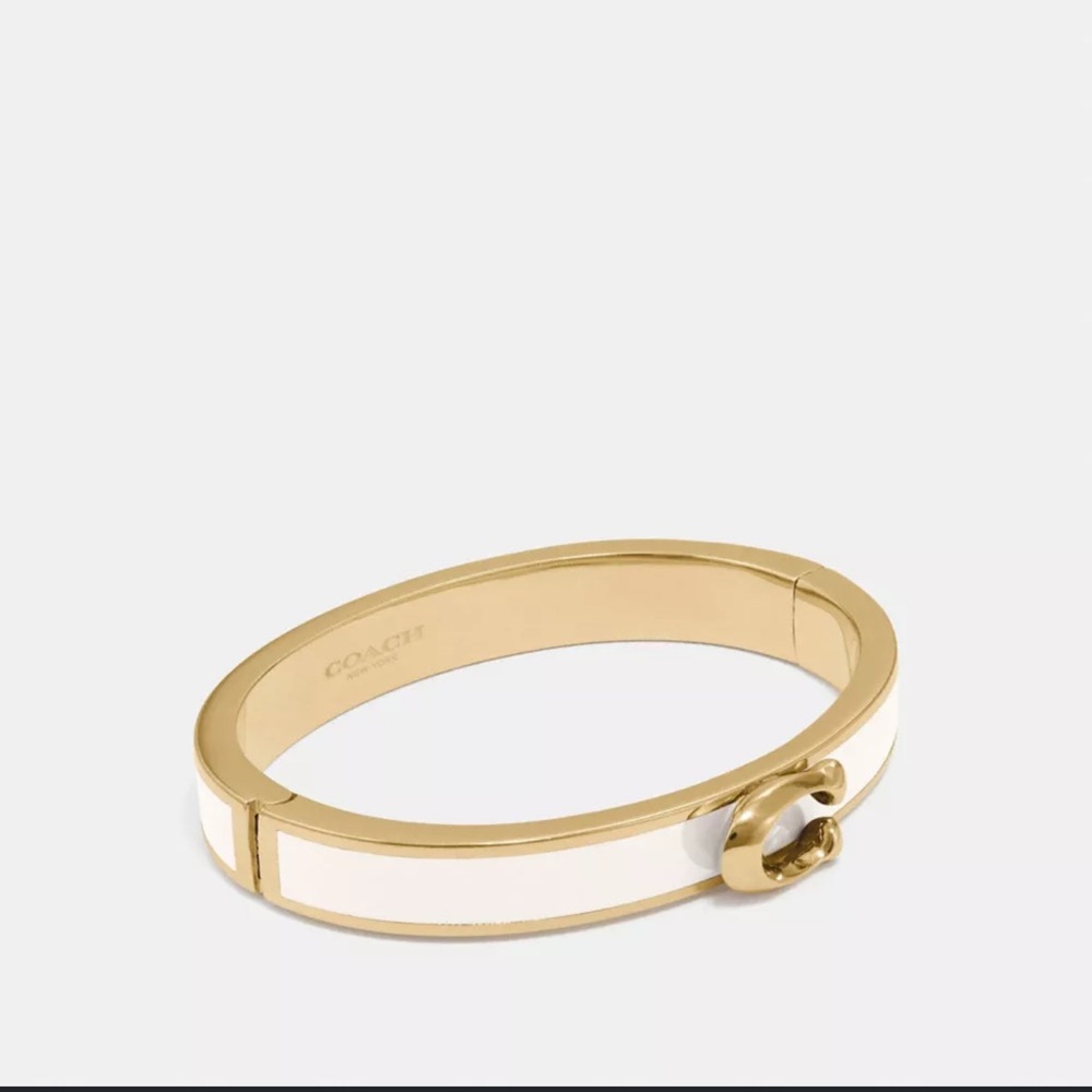 NWT COACH Signature Push Hinged Bangle